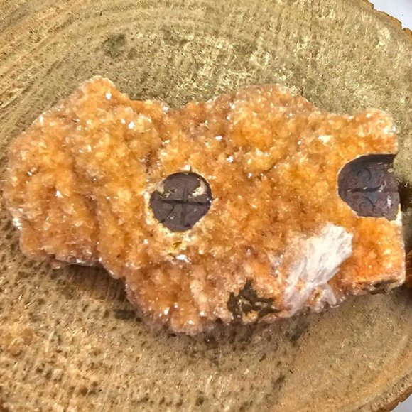 Nature Honey Crystal Cluster Hand Carved 4" Mountain House Figure - Picture 5 of 10